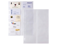 Buste forate Atla Card - porta biglietti da visita - 20 spazi - PPL - 21 x 29,7 cm - trasparente - Sei Rota - conf. 10 pezzi