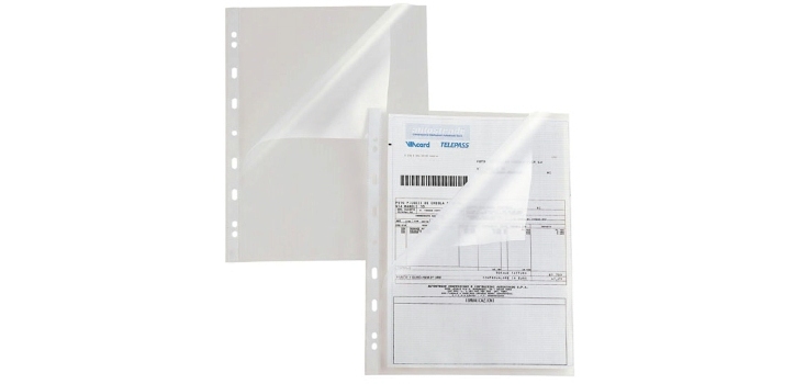 Buste aperte a L Atla A - con foratura universale - PPL - buccia - 22 x 30 cm - Sei Rota - conf. 25 pezzi