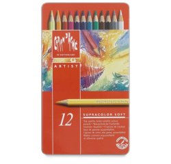 Crayons de couleur SUPRACOLOR, étui métal de 12