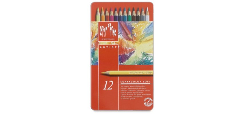 Crayons de couleur SUPRACOLOR, étui métal de 12