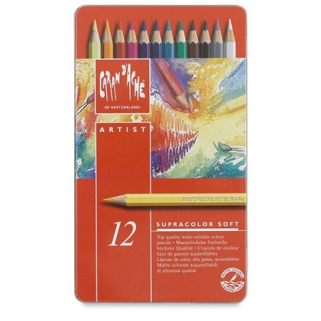 Crayons de couleur SUPRACOLOR, étui métal de 12