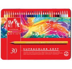 Crayons de couleur SUPRACOLOR, étui métal de 30