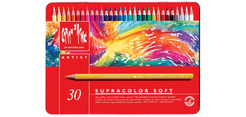 Crayons de couleur SUPRACOLOR, étui métal de 30