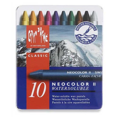 Pastel à la cire aquarellable NEOCOLOR II, étui