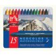 Boîte métal de 15 couleurs assorties Pastel à la cire aquarellable CLASSIC NEOCOLOR II