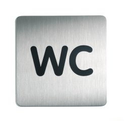 Pictogramme PICTO 'WC', carré, en acier