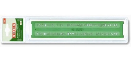 Normografo lettere e cifre Uni - 5mm - verde - Arda