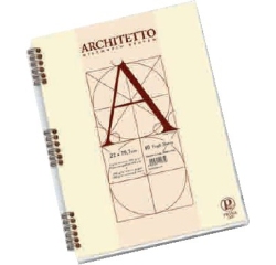 Blocco Architetto - spiralato - 22 x 29,7 cm - 100 gr - 40 fogli - bianco - Pigna