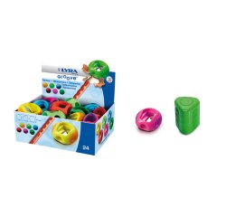 Taille crayon groove lyra plastique 1 usage diamettre   de 11mm coloris assortis