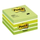 Bloc notes post-it cube aquarelle 76x76mm 450f coloris vert