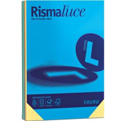 Carta Rismaluce - A4 - 90 gr - mix 8 colori - Favini - conf. 300 fogli