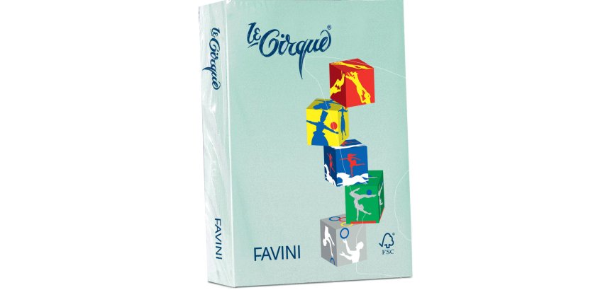 Carta Le Cirque - A4 - 80 gr - verde pastello 107 - Favini - conf. 500 fogli