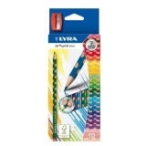 Etui de 12 crayons de couleur ergonomiques triangulaires Groove Slim, couleurs assorties