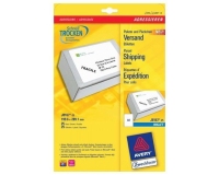 Etiquette d'expédition, 199,6 x 289,1 mm, blanc