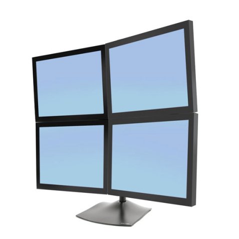 Ergotron DS Series DS100 Quad Monitor Desk Stand 61 cm (24") Escritorio Negro