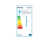 Luminaire bureau maulstudy surpince tete et bras metal      hauteur 44cm bras 35cm tete   diam. 17cm coloris noir