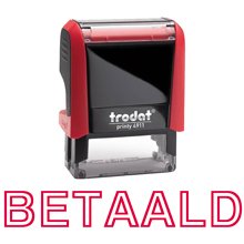 4911 stempel met rode inkt FO Betaald