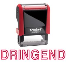 4911 Stempel met rode inkt FO Dringend