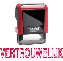 4911 Stempel met rode inkt FO Vertrouwelijk