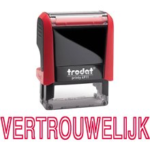 4911 Stempel met rode inkt FO Vertrouwelijk