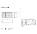 Buffet en teck massif L 170 cm Minimalys