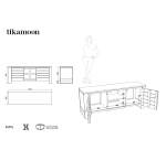 Meuble TV Minimalys en teck massif L 155 cm