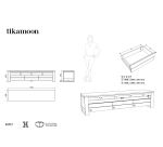 Meuble TV Minimalys en teck massif L 170 cm