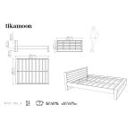Lit en bois de teck Minimalys H 75 x L 168 x P 222 cm