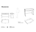 Bureau en bois de manguier massif et métal L 114 cm Hedda