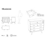 Commode en acacia massif Oslo