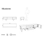 Meuble TV en palissandre massif L 175 cm Metric