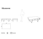 Table basse Metric en palissandre massif, rectangulaire 115 x 70 cm