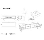 Meuble TV Bonnie en palissandre massif L 180 cm