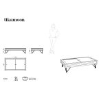 Table basse Bonnie en palissandre massif, rectangulaire 120 x 68 cm