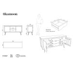 Buffet en palissandre massif L 150 cm Bonnie