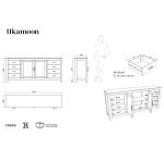 Buffet en palissandre massif L 205 cm Mezzo