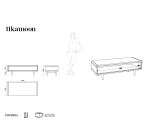 Table basse Jonàk en chêne massif, rectangulaire 120 x 50 cm