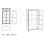 Armoire de rangement en chêne massif Marthe