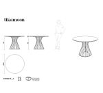 Table ronde Greco en bois de manguier massif et métal Ø 110 cm, 5 personnes