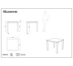 Table carrée Edene en teck massif L 90 x P 90 cm,  2 à 4 personnes