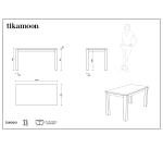 Table rectangulaire Edene en teck massif L 150 x P 75 cm, 6 personnes