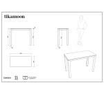 Table haute Edene en bois de teck massif L 120 x P 60 cm, 2 à 4 personnes