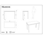 Table haute Edene en bois de teck massif L 150 x P 75 cm