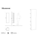 Etagère murale Easy en chêne massif H 137 cm