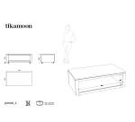 Table basse en bois de teck Anoa H 40 x L 110 x P 60 cm