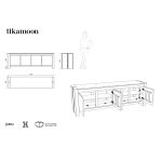 Buffet en teck massif L 210 cm Edene