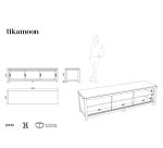 Meuble TV Coffee Tek en teck massif L 180 cm