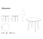 Table Eliana en palissandre massif Ø 100 cm, 4 à 5 personnes
