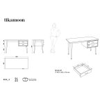 Bureau en bois de teck L 130 cm Kort