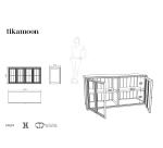 Vitrine double Alex en mindi H 160 cm